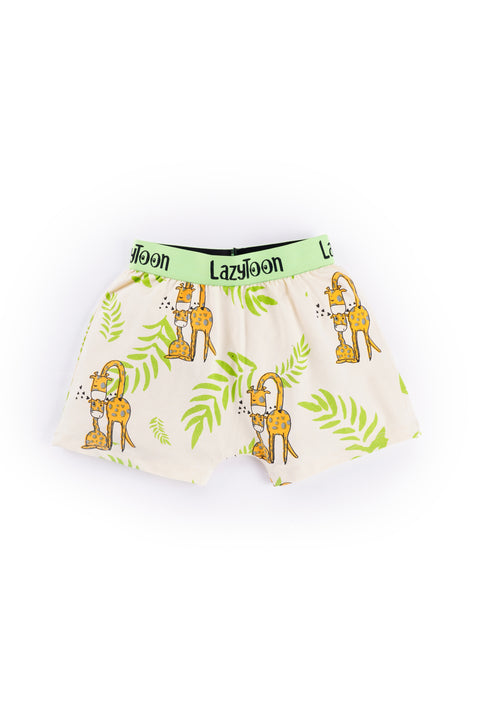 Organic Cotton Co-ord Sets | T-Shirt & Shorts | Pajama set for Boys and Girls Giraffe Print