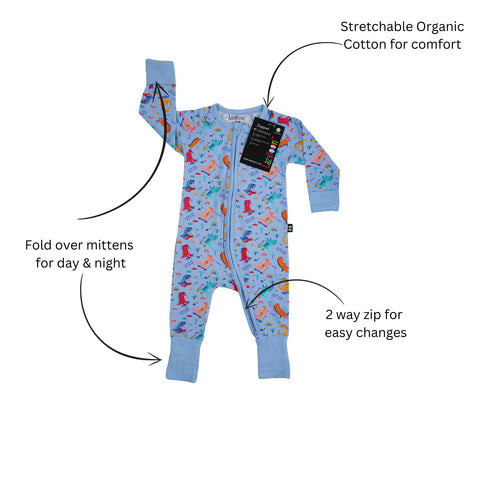 Organic Cotton Full Sleeves Unisex Rompers for New Born Baby to 2 Years
